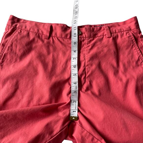 Men’s Vineyard Vines Orange Red 7" Breaker Short Flat Front Casual Shorts sz 33 - Picture 8 of 9